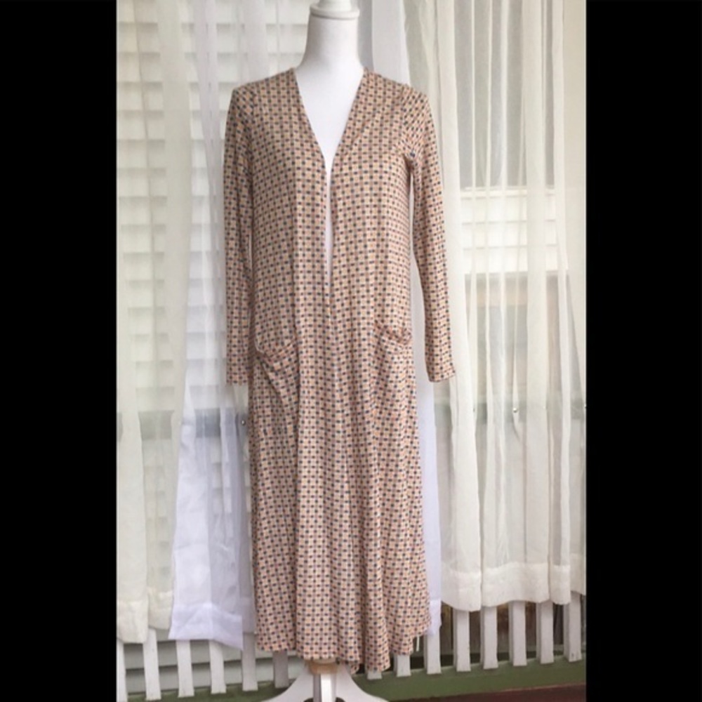 LULUROE long multicolor duster with‎ front pockets